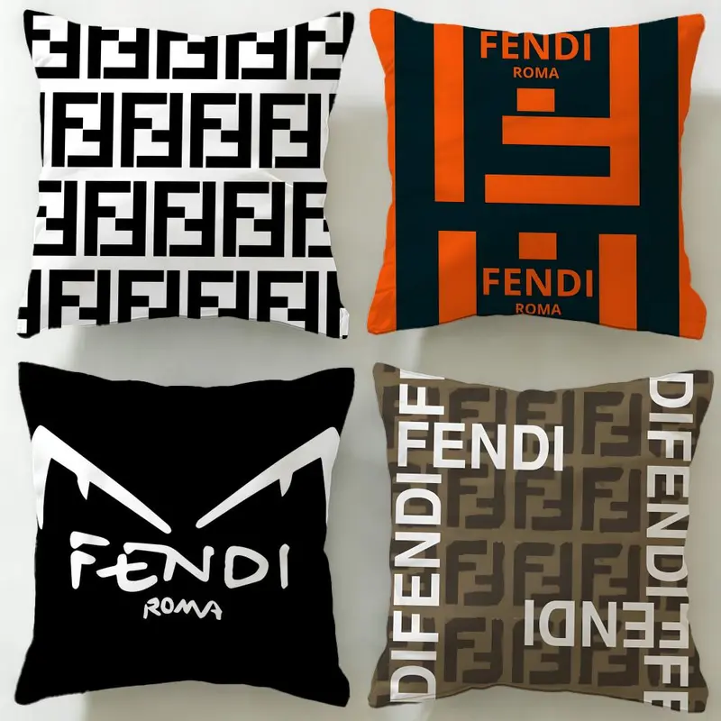 luxury brand Fendi Cushion Cover Ultra-Soft Reversible Plush luxury brand Fendi Cushion Cover Ultra-Soft Reversible Plush