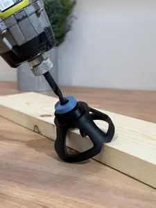 Drill Guide with Interchangeable Bit Adapters, 45 and 90 Degree Angle Drilling Tool for Woodworking, Black
