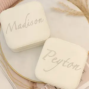 Personalized Jewelry Box • Bridesmaid Gift • Custom Name Travel Case • Proposal Box • Birthday Gift for Her • Wedding Favor Idea • Bridal