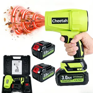 Cordless 21V Max Leaf Blower With 10S1300mAh * 2 Packs Batteries Adjustable Speed Settings For Car Drying Patio Driveway And Garden Cleanup Lightweight Portable Design