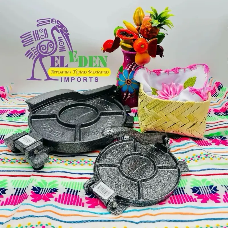 Prensa negra para tortillas de hierro fundido / Tortilla Press