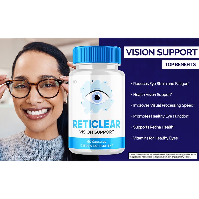 (3 Pack) Reticlear Pills, Support Healthy Vision & Enhance Eye Function 180ct