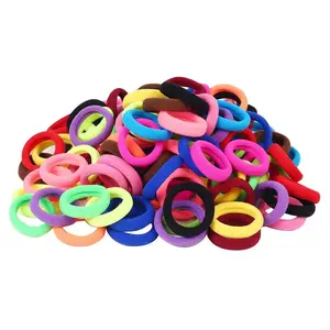 Hair Bands Girls Macaron Rubber Band for Girls Multicolor Seamless Hair Bands Elastic Bling-2