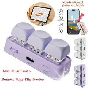 Wireless Page Turner for Kindle and E-Books, Hands-Free Stand and Remote, Rechargeable, Compatible with Smartphones, iPad, Tablets