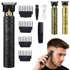 USB Rechargeable Men'S Grooming Kit, Cordless Hair Clippers And Beard Trimmer with 4 Combs, Durable Portable Home Barber Dedicated, Best Choice for Holiday Gifts - Suitable for Father And Boyfriend