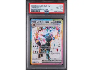 2025 Pokemon Scarlet and Violet Prismatic Evolutions Premium Figure Collection Umbreon Ex #176 PSA 8