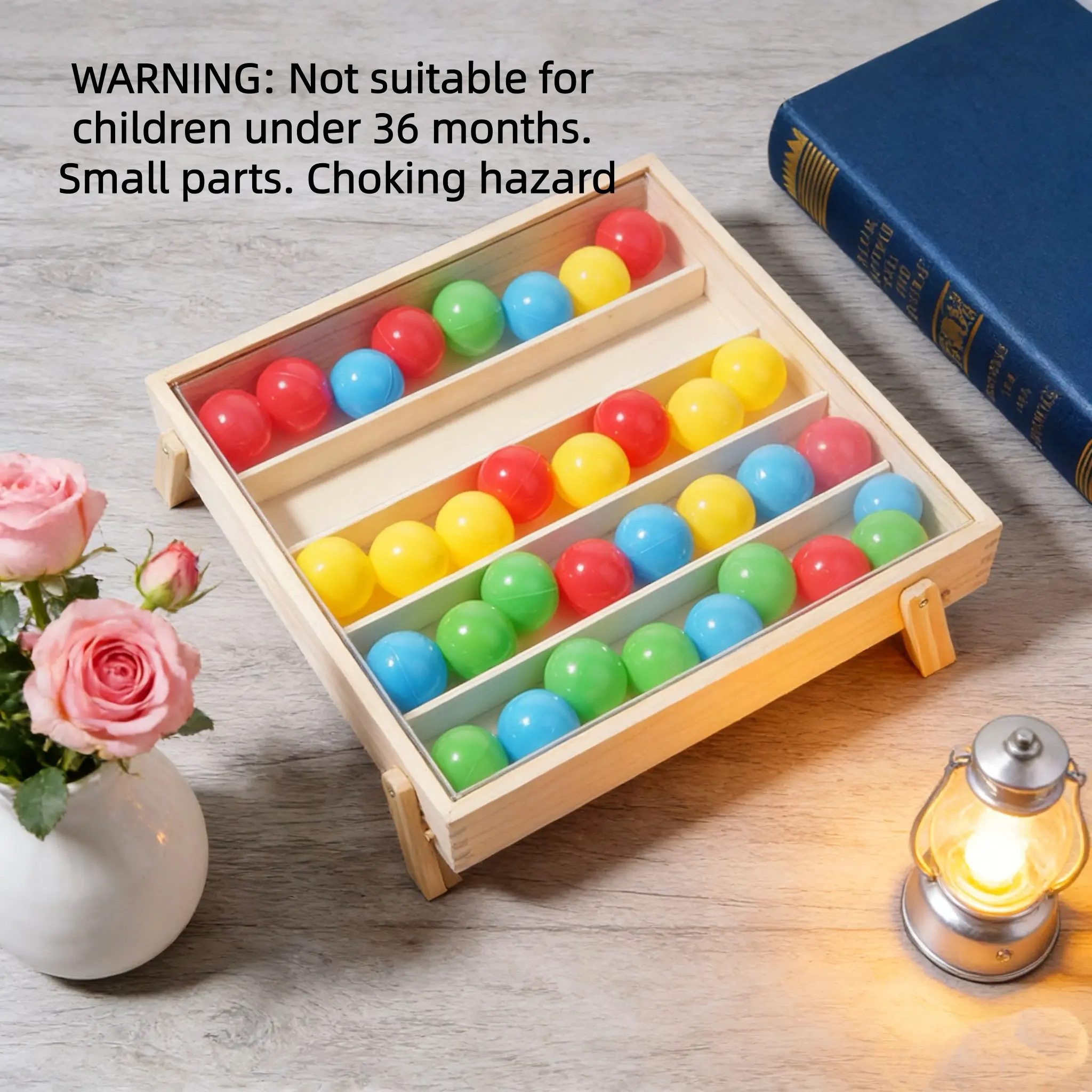Wooden Color Ball Challenge Set, Fun Mind Unlocking Competition, Random  Color Cards, Incline Wooden Track, Stem Education Toy, Board Games - TikTok  Shop