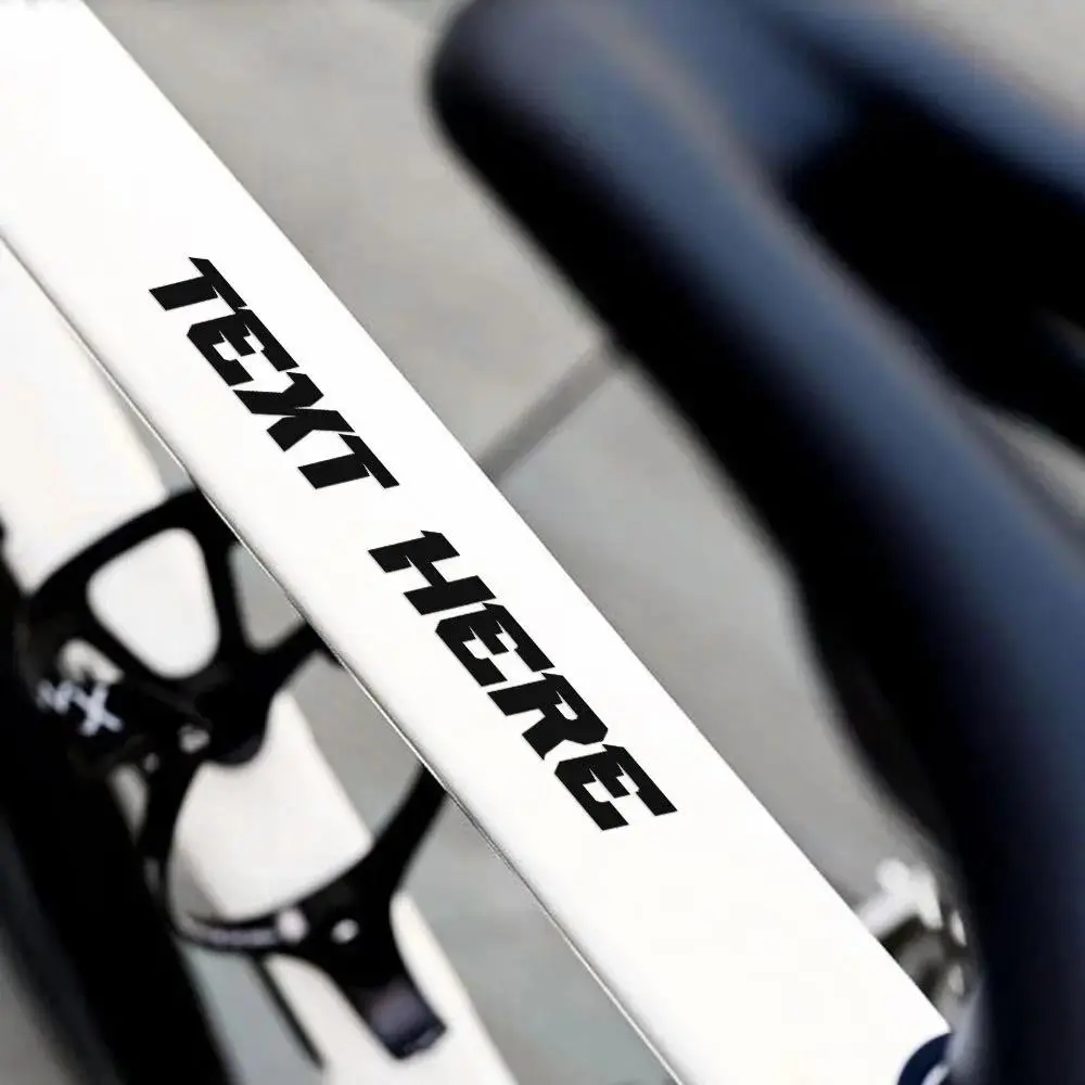 2-Pack cool font bicycle stickers, Graphic Decal, can be customized with any letters or numbers, outdoor riding body decoration decals