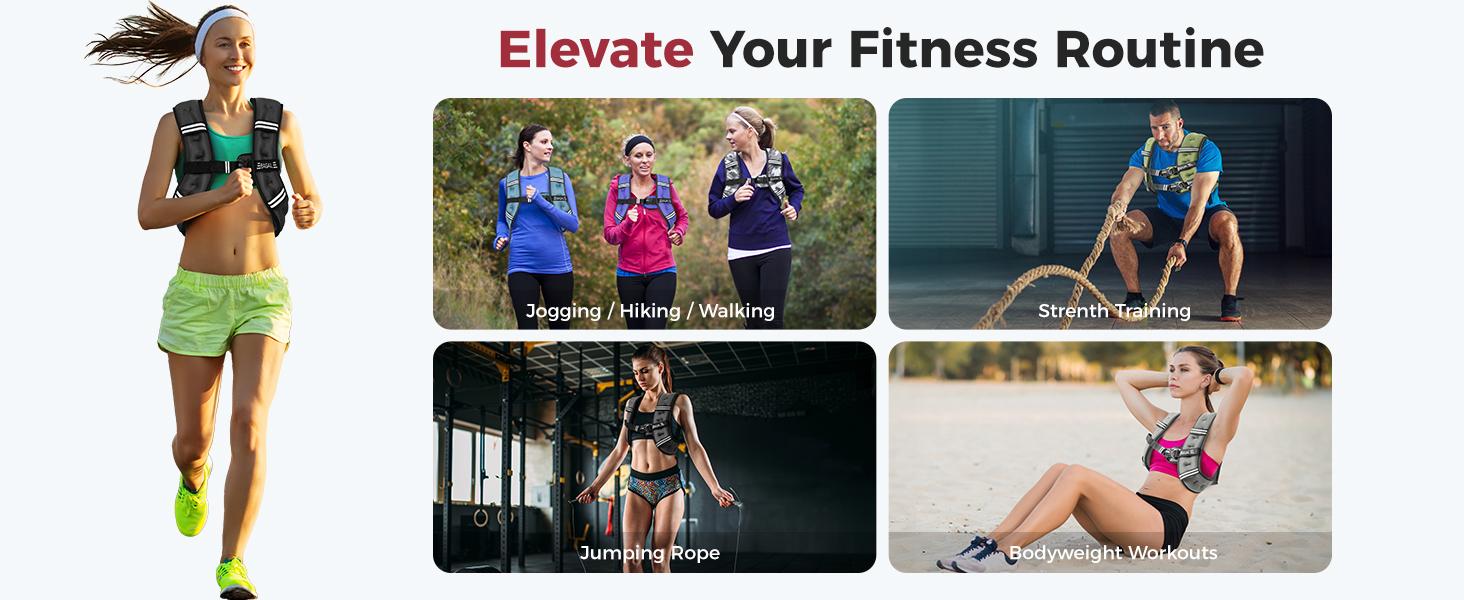 【SpringStatements】BAGAIL Comfort-Fit Weighted Vest for Woman, Even Weight Distribution, No-Chafe or Bounce for Walking & Running with Detachable Phone Pouch & Reflective Stripes (Available 5-30lbs)