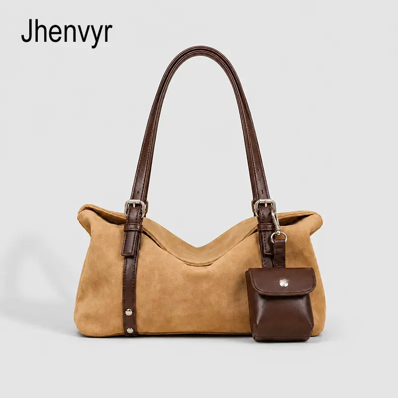 Women's Vintage Slouchy Hobo Fashion Aesthetic Shoulder Bag - Casual Everyday Crossbody Bag with Adjustable Strap and Detachable Flap Pouch, Fashion Shoulder Bag, Casual Bags