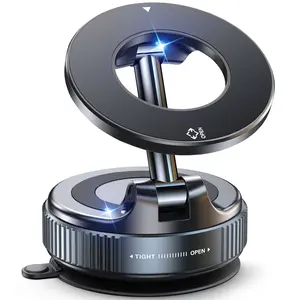 [US Stock] MagSafe Magnetic Suction Cup Phone Mount for Car, 360° Adjustable Pocket-Size Foldable Holder for iPhone 17-12 Series, Smartphone & Cellphone Accessory