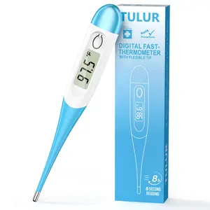 Thermometer for Adults and Kids with 8 Seconds Fast Accurate Reading, Safe for Oral, Rectal or Under Arm Use, Large LCD Display with Fever Alarm