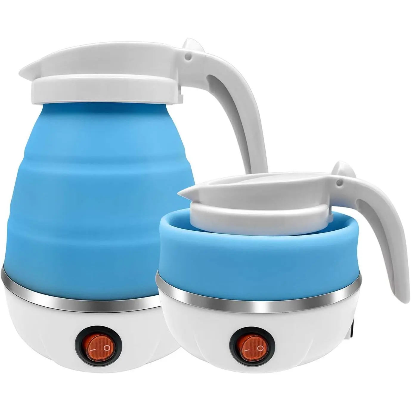 Travel Portable Foldable Electric Kettle, 0.6L Small Collapsible Hot Water Boiler For Coffee (Blue) Travel Portable Foldable Electric Kettle, 0.6L Small Collapsible Hot Water Boiler For Coffee (Blue)