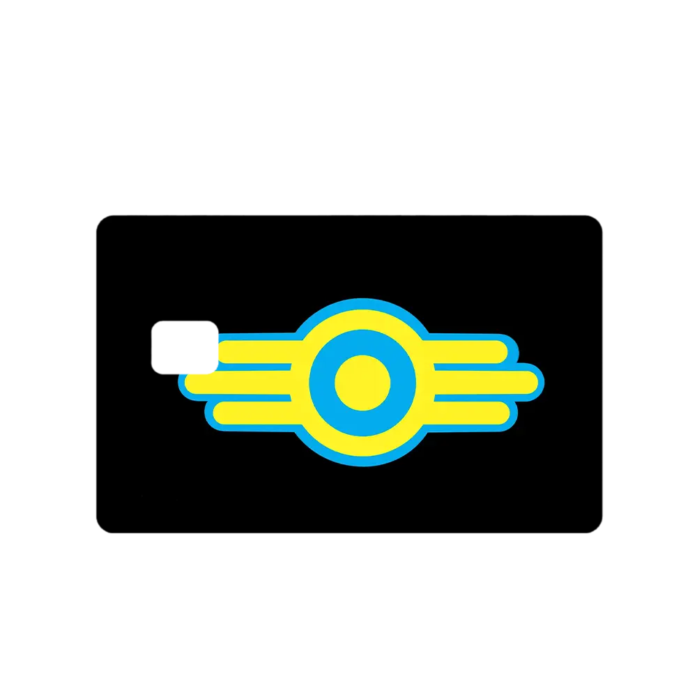 Fallout "Vault-Tec Logo" Credit Debit EBT Chip Card Vinyl High Gloss Cover Sticker Decorative Waterproof Stain Resistant