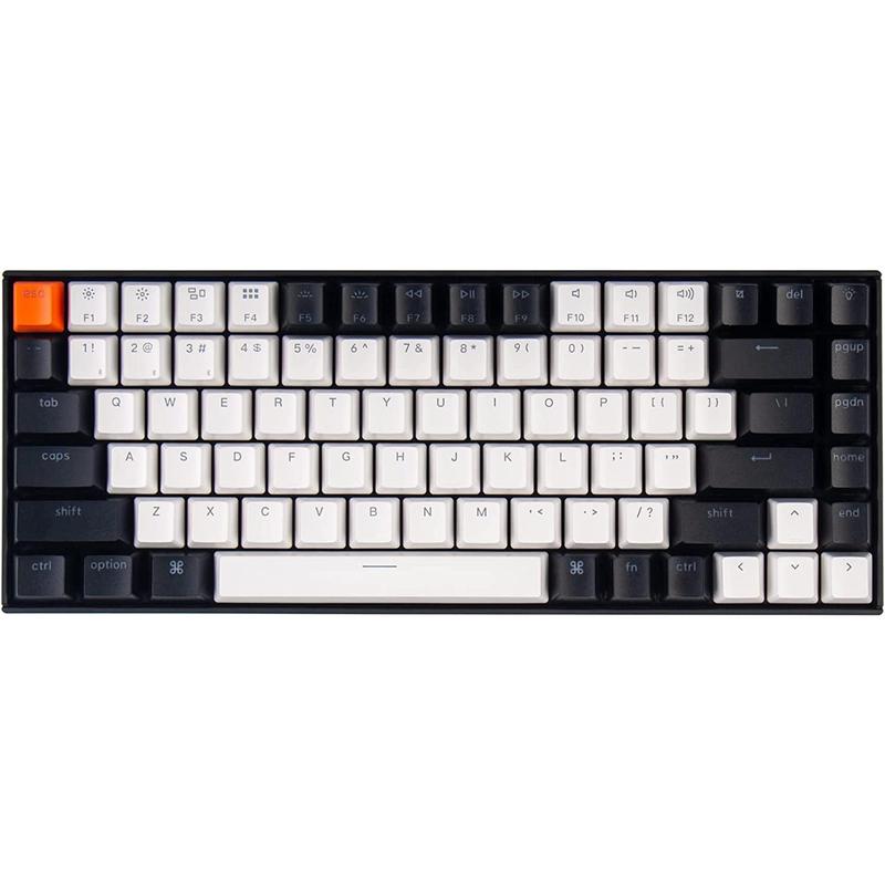 K2 75% Layout Hot-Swappable Bluetooth Wireless/Usb Wired Mechanical Keyboard with Gateron G Pro Brown Switch/Double-Shot Keycaps/Rgb Backlit 84-Key Computer Keyboad for Mac Windows Version 2