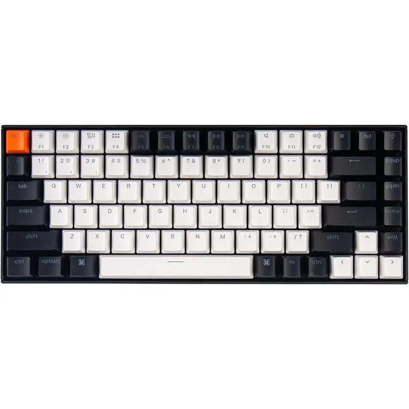 K2 75% Layout Hot-Swappable Bluetooth Wireless/Usb Wired Mechanical Keyboard with Gateron G Pro Brown Switch/Double-Shot Keycaps/Rgb Backlit 84-Key Computer Keyboad for Mac Windows Version 2