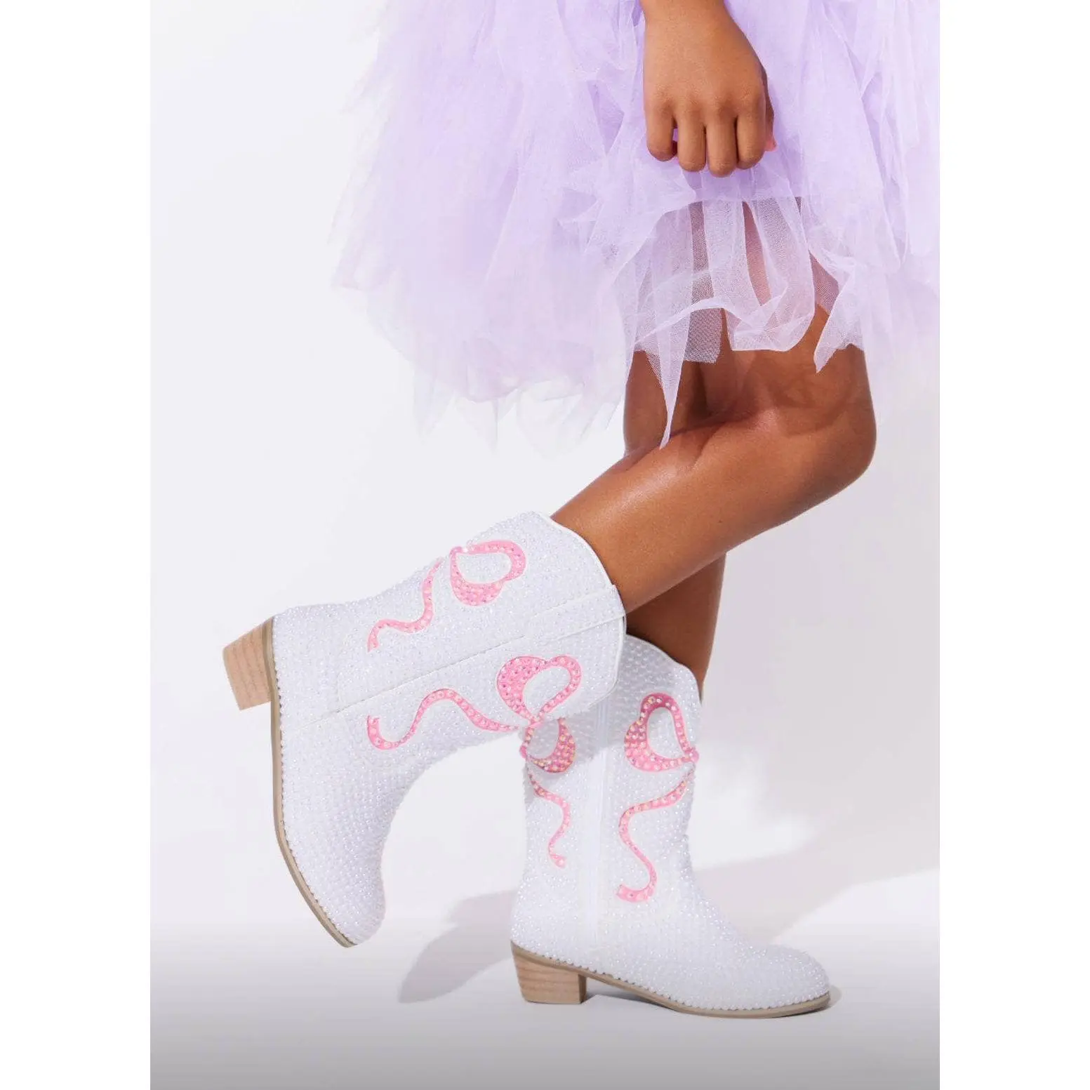 Women's Crystal Bow-Detail Cowgirl Boots, Casual Wear Women's Footwear