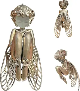 Silent Angel Pendant, Angel Necklace Pendants, 925 Sterling Silver Angels Pendant with Vintage, Angels Wing Pendants Charm Jewelry Women Men for Birthday Anniversary Valentine’s Day cross