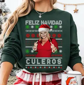 Jenni Rivera Merry Christmas Shirt, Feliz Navidad Culeros Ugly Christmas Sweatshirt, Gift for fans, Xmas Gift