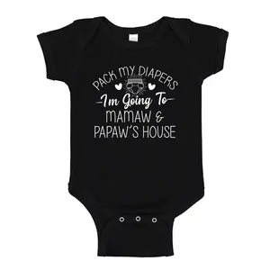 Mamaw and Papaw Gift Baby Bodysuit Creeper Toddler Shirt, I'm Going To Mamaw and Papaw's House, Funny Grandpa and Grandma Present, Clothes