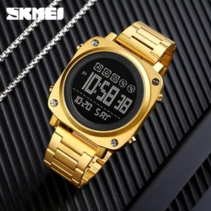 Skmei/ Moment Beauty Steel Band Multifunctional Chronograph Electronic Watch Cross-Border Casual Student Sports Watch for Men