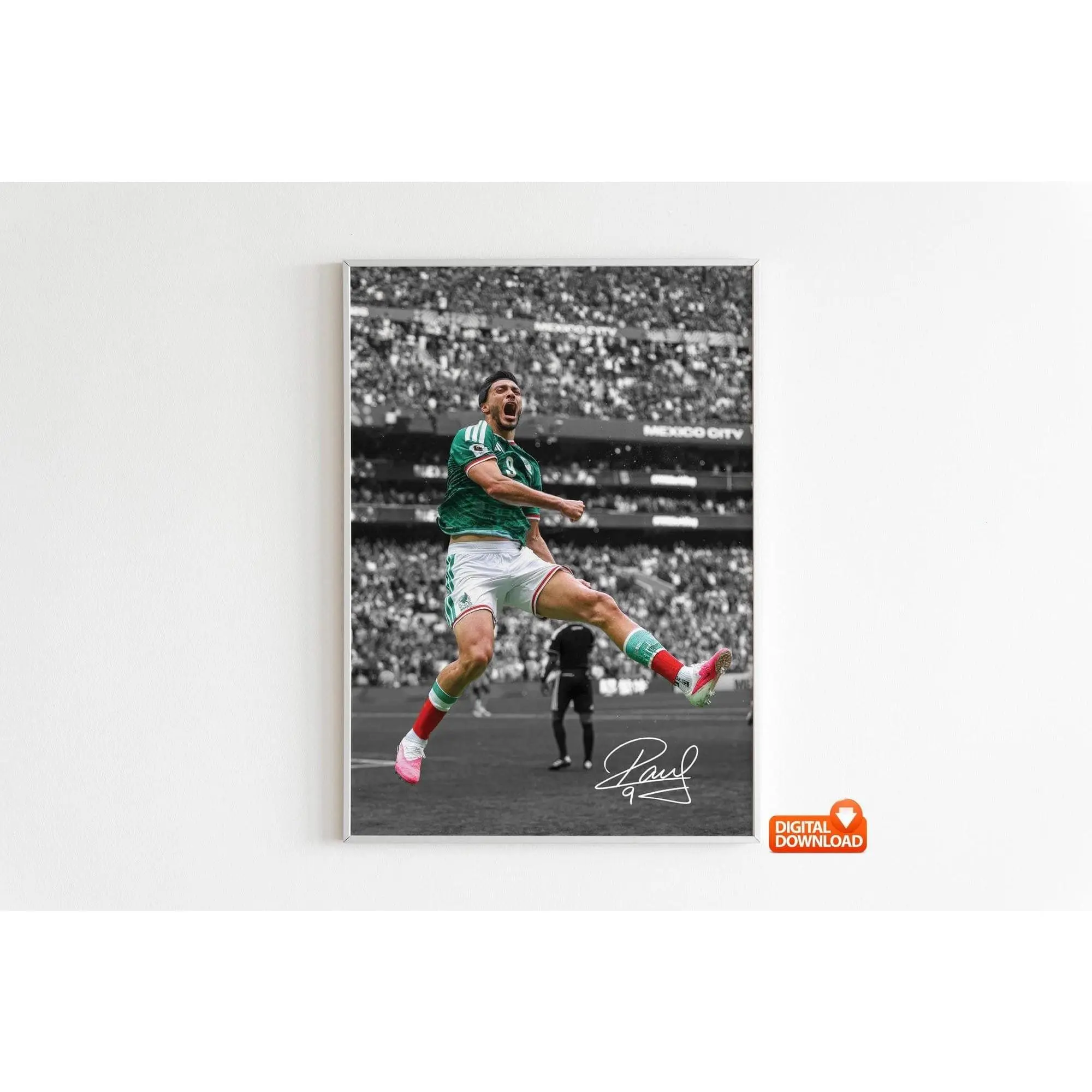 Raul Jimenez Poster, Signed Football Poster( Unframed - Print Only )