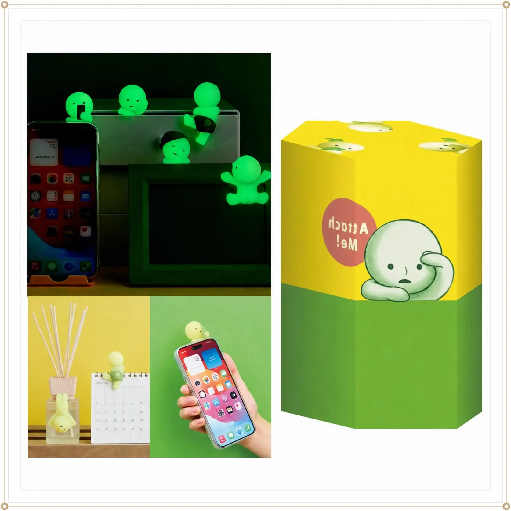 Sonny Angel Smiski Hippers - Assorted Sealed Blind Box Original Glow in The Dark Mini Figures Glow-In-The-Dark Mystery Doll Gift for Kids Birthday