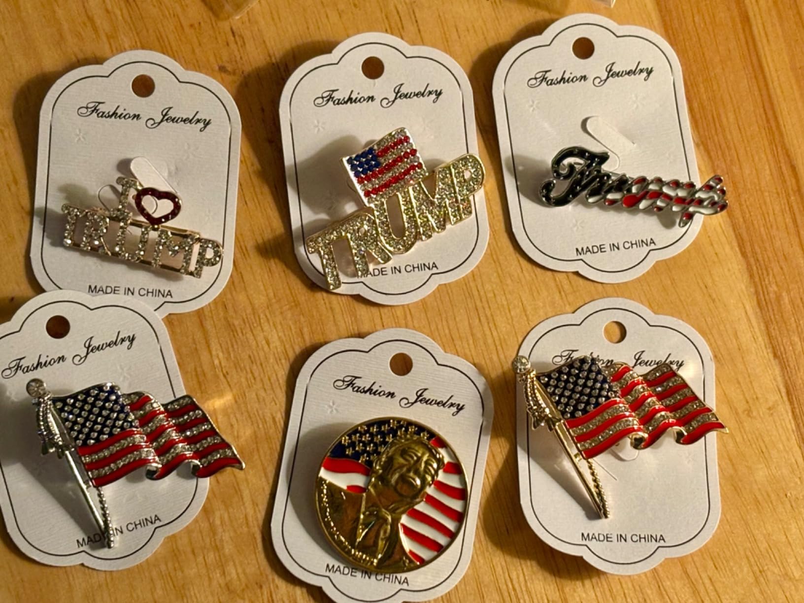 6pcs Enamel Rhinestone Crystal Republican Party Elephant Trump American Flag Political Brooch Pin Set-Political Voting Support Patriotic Pins Badge for Coats, Hats,Backpacks