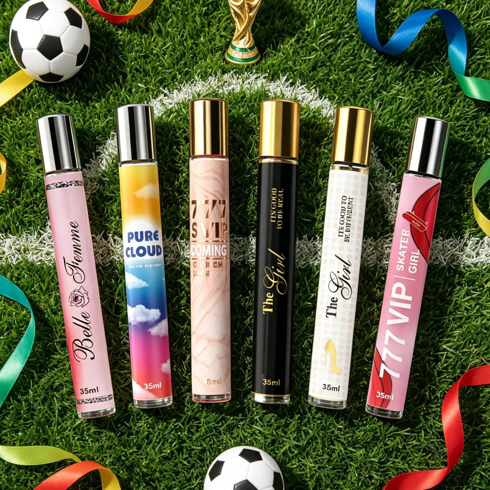 6 Pack Women's Portable Perfume | 6 PACK Total：7.1 OZ / 210 ML | 35ML Each | 6 Scents: Fruity/Floral/Woody/Oriental/Food/Aldehyde | Compact & Portable, Different Scent Every Day, Perfect for Commute & Dates, Gift for Her
