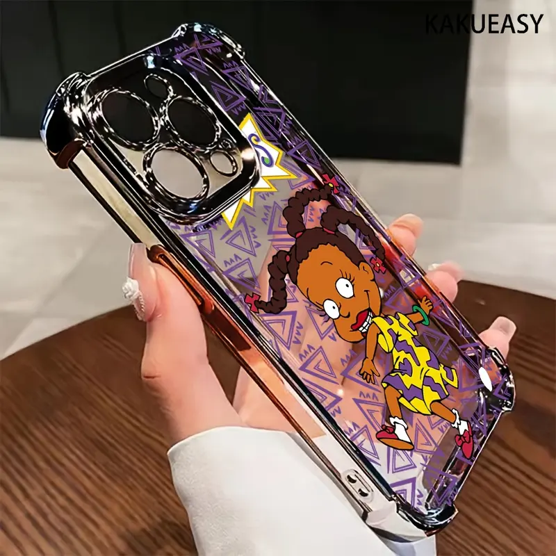 Lovely Funny Rugrats Case for Samsung Galaxy, S22FE, S23, S24, S22PLUS.S23ULTRA.S24ULTRA, iPhone 17 17Air 16, 15 14 13 12 11 Pro Max X XSMAX Anti-Drop Transparent Soft Back Cover