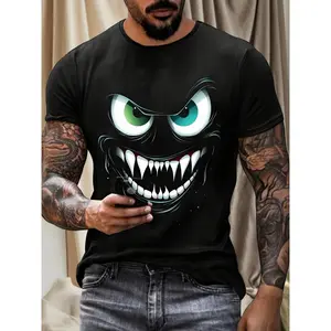 Men's 3D Digital Print Short Sleeve T-Shirt Casual Daily Wear for Outings, Running & Fishing S-3XL