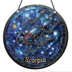 Azaad Apparel Scorpio Ornament Acrylic Window Hanging; Gift For Zodiac Lovers, Home Wall Room Hanging Decor, Christmas Decorations