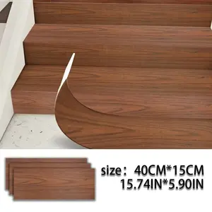 30pcs PVC Self-Adhesive Floor Tiles, Wood Grain Texture Decorative Flooring Stickers, Waterproof Self-Stick Floor Decals for Bedroom Kitchen Living Room, Wood Grain Pattern