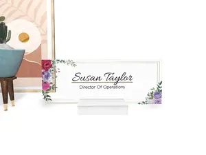 Personalized Desk Plaque with Name and Title - Professional Office Decor and Gift, Name Plate for Desk