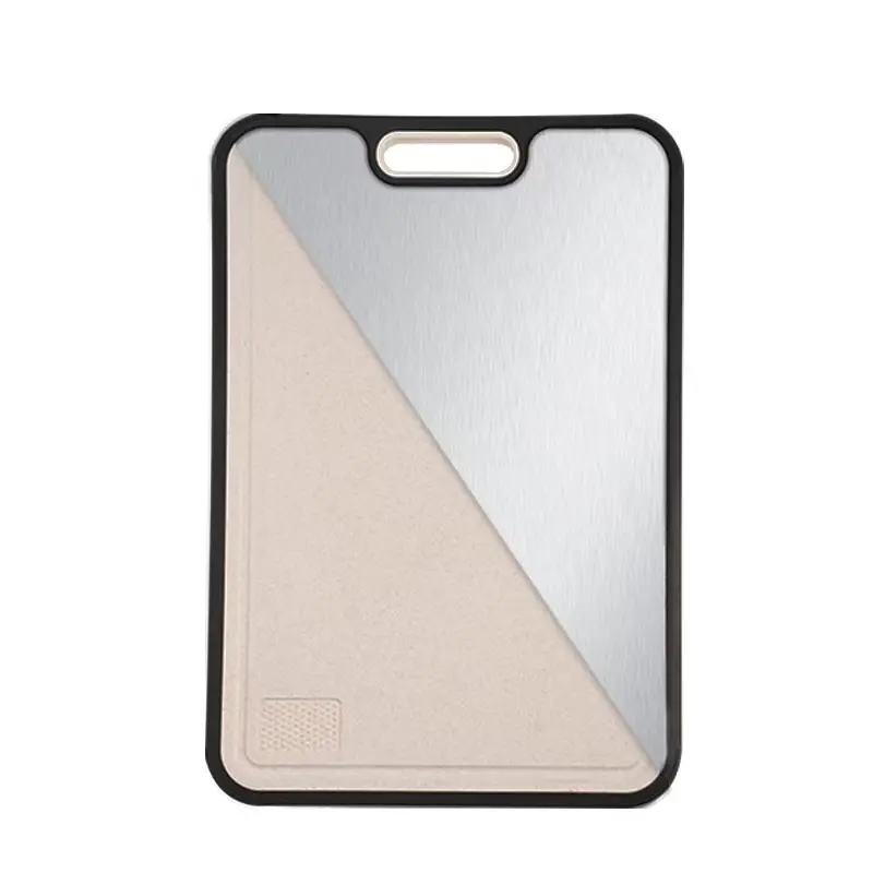 Titanium Cutting Board for Kitchen, Chopping Board Double Sided Food Grade Pure Titanium/Wheat Fiber Plant Base Easy to Clean Large Size 15”×10”
