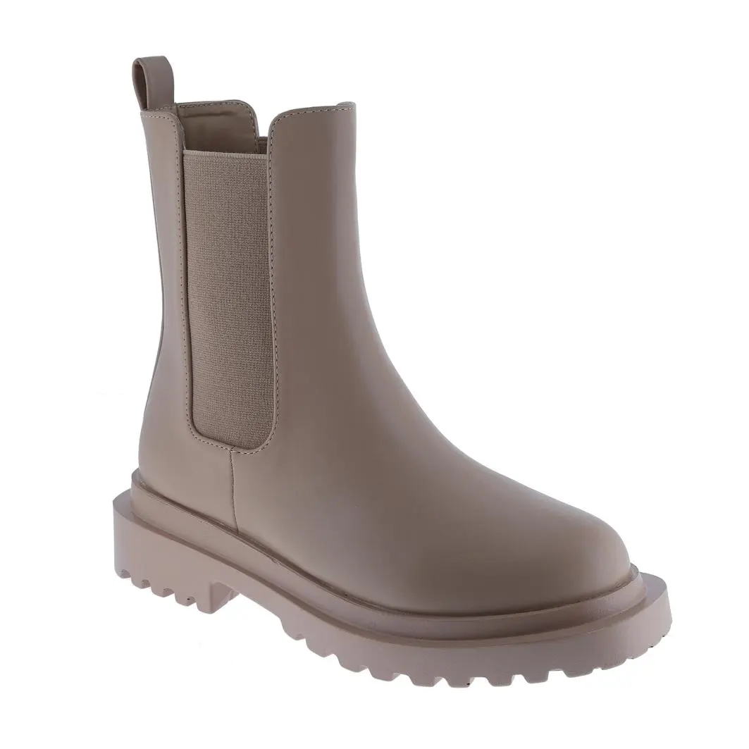 Belovely Women's High Ankle Slip on Chunky Comfy Boots - SET-2 - Bota, Bathroom boots outfits