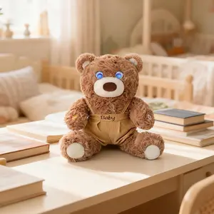 Interactive Ai Teddy Bear Plush Toy, Smart Talking Companion with Emotional Eyes, APP-Controlled, Educational Learning & Bedtime Storyteller
