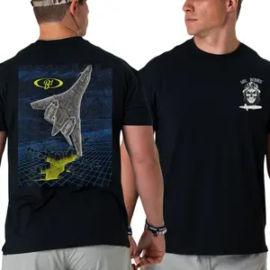 U.S. Air Force B-1 Lancer Bomber T-shirt, Retro Grid Strike Art 2 Sides, Mr. Bones Skull Patch Design for Men & Women, Streetwear, Vacation Outfits, Summer Deals