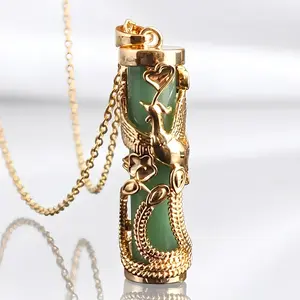 18K Gold Plated Phoenix Pendant Necklace for Men & Women | Vintage Fashion Jewelry | Everyday Wear Gift Necklace