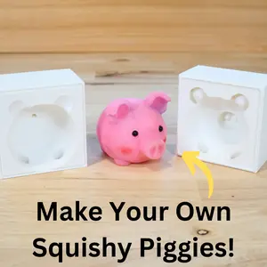 Squishy Piggy Mold - Make Your Own Taba Squishies With This 2-Part Mold