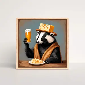 Wisconsin Sports Cheesehead Badger | Art Print | Poster | Wall Decor
