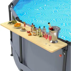 Pool bar above ground poolside bar heavyduty solid pine wood patio poolside table fits 37 inch or less top rail pool accessories inch tabletop