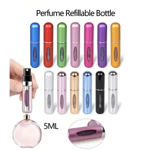 Mini Spray Bottle, 5/8 Packs 5ml Mini Plastic Spray Bottle Empty, Fine Mist Refillable Mini Perfume Bottle, Perfume Atomizer, Small Sample Containers, Plastic Portable Travel Bottle