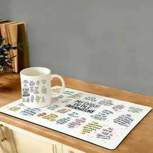 Daily Bible Affirmations Mug and Coffee Mat Set, Christian Scripture Prayer Cup, Religious Gift for Women, Morning Devotional Coffee Set, 11oz Ceramic Mug with Absorbent Mat, 11pz 15oz Ceramic Mug, Coffee Mug, Coffee Mug Coaster Set, Gift Set Suit