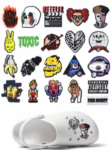 21-Piece Cartoon Series Shoe Charms PVC Shoes Accessories Decoration Buckle for Clog Sandal Wristband Kids Party Gifts
