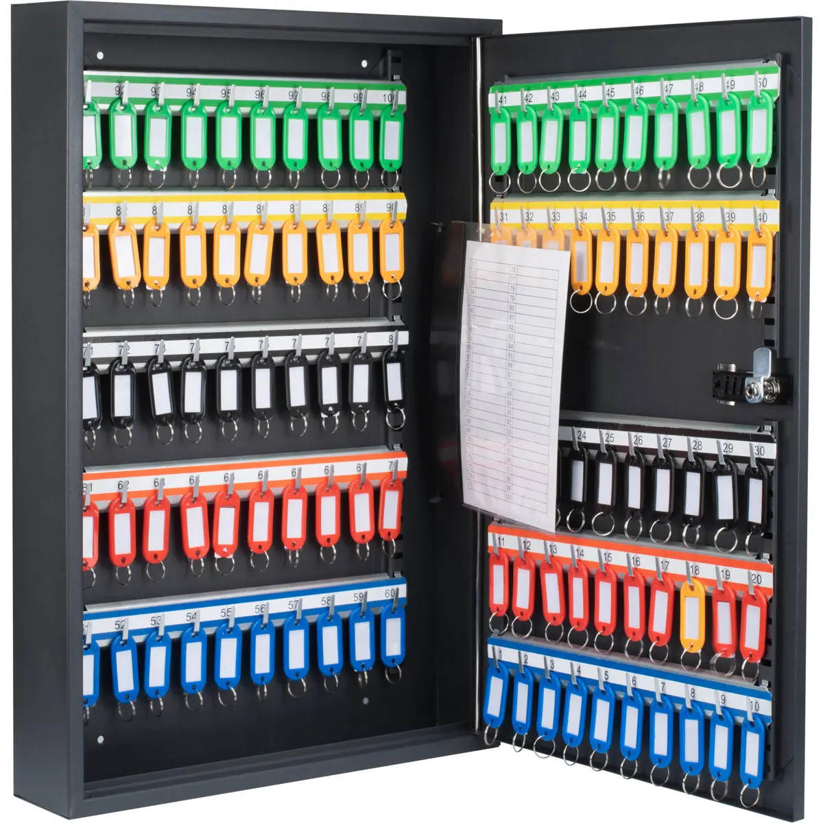 Barska 100 Position Adjustable Key Cabinet with Combination Lock, Black