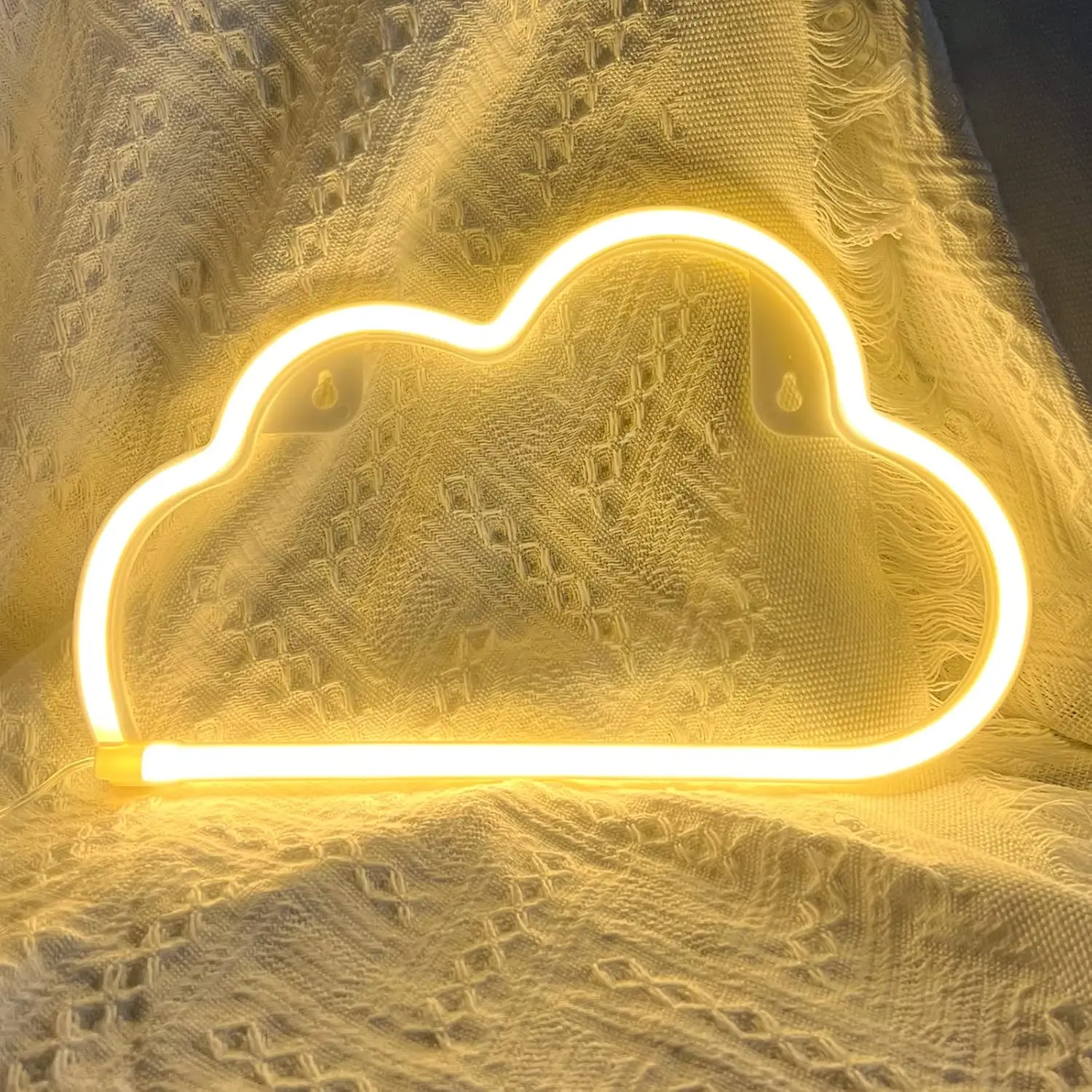 Cloud Neon Sign Battery or USB Warm White Cloud Light Sign for Wall Decor