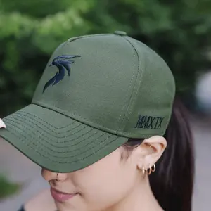 Phoenix Snapback - Army Green, Adjustable Fit, Logo Design, Casual Style, 100% Breathable Cotton, Snapback Adjustment, Comfortable Fit