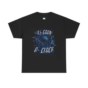ITS GOON O-CLOCK funny T-shirt, Made in USA knitted pure cotton comfortable shirt