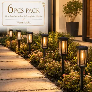 Modern Solar Pathway Lights, Elegant Outdoor Garden Lights with Auto On/Off, IP65 Waterproof Solar Landscape Lighting for Yard, Walkway, Driveway & Patio